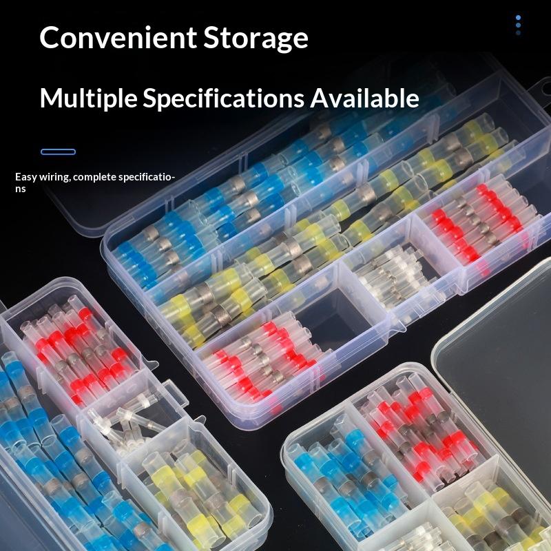 50/70/100 st Elektrisk Koppartejp Lödstrumpa Vattentät Lödningstätning Tennring Värmekrympande Stumtrådskontakt Terminal