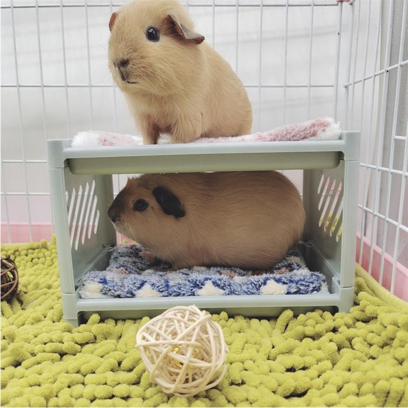 Hamster Bed House Bunk Bed Small Animal Warm Bed House Cage Nest Blanket Bed Small Pet House Animals Hamster