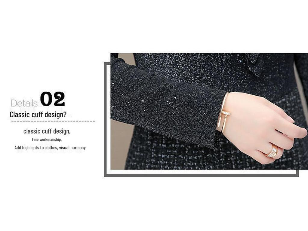 2025 Women's Slimming Petite Dress Set - Age-Reducing Two-Piece Skirt for Autumn/Spring