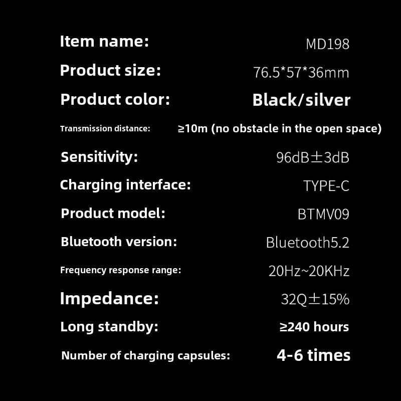Gaming Bluetooth Headset In-ear Low Latency TWS Ultra Long Standby Running Sports Sweat Prevention