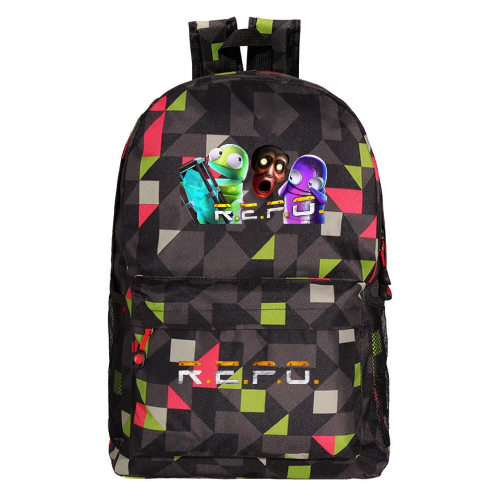 Repo Student Pattern Backpack Breathable Outdoor Use Schoolbag Gift Fashion