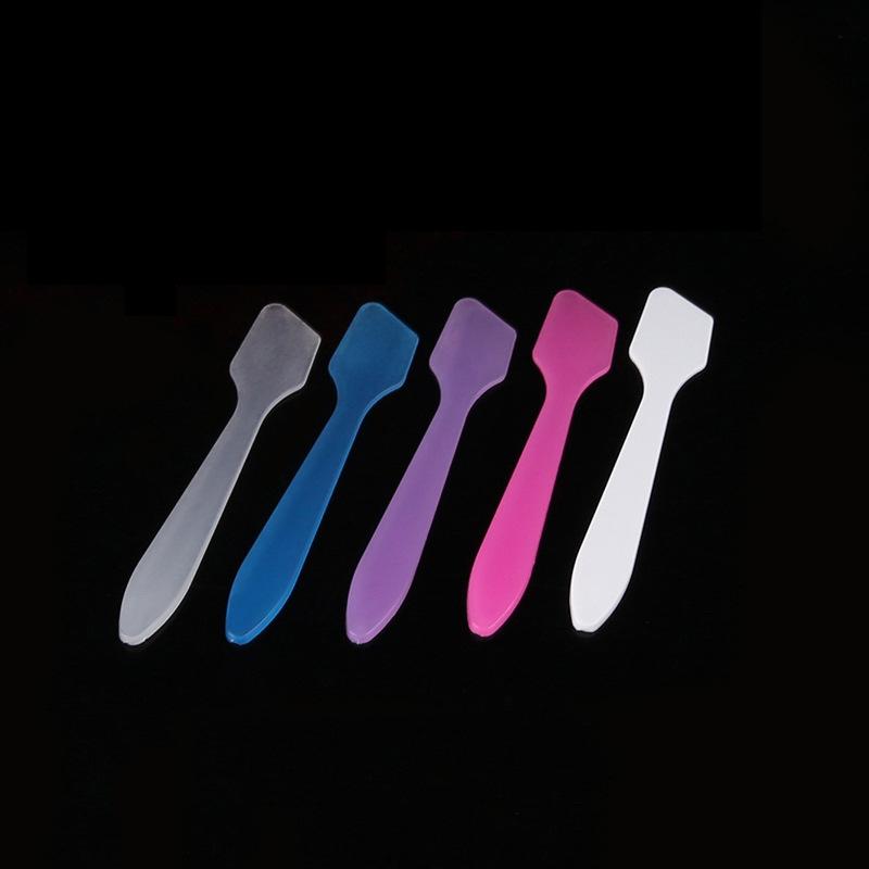 Crescent-Shaped Plastic Mask Mixing Spoon and Scraper