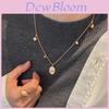 Vintage Geometric Gold Plated Necklace For Women With Elegant Oval Design