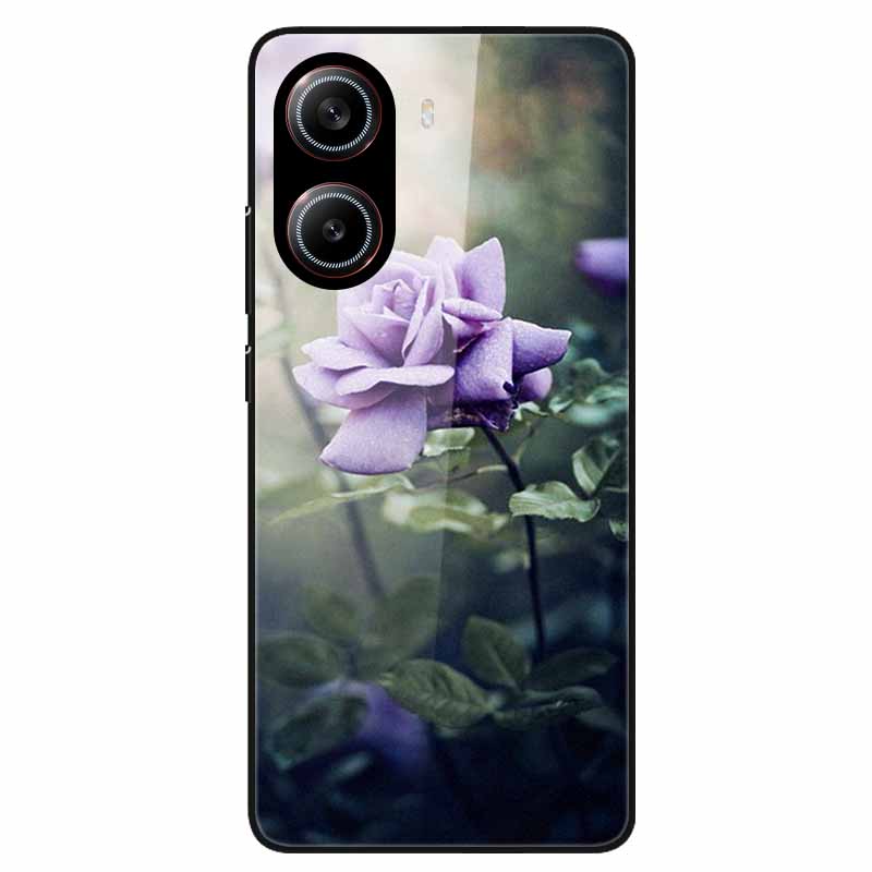 For Poco X7 Pro 5G Case Flower Hard Back Cover Tempered Glass Cases for Xiaomi Poco X 7 Pro X7Pro Hard Shells PocoX7Pro 2025 New