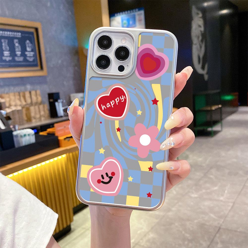 Foreign Trade Explosion Color Contrast Cool Love iPhone13 Mobile Phone Case Apple 17promax Matte Bare Metal Feel Advanced