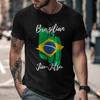 Brazil National Flag T Shirt Brasil Brazilian Green Graphic T Shirtst Woman Men Short Casual Four Seasons ONeck Shirts