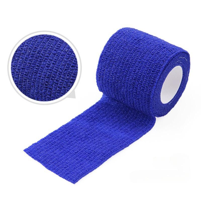 

New Hot Elastic Bandage Elastoplast Self Adhesive Tape Sports Protect Wrist Palm Finger Arm Shoulder Knee Ankle Pets Leg Tattoo 5CMX4.5M темно-синий