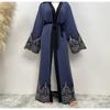 New Arrival Fashion Lace Embroider Robe Cardigan Dress Embroidered Ethnic Style Dress