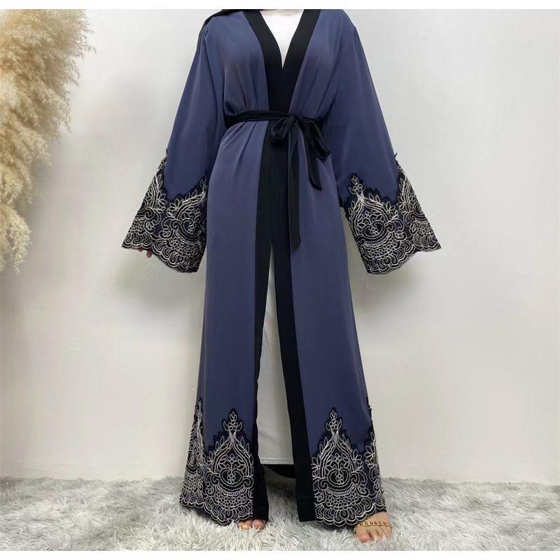 New Arrival Fashion Lace Embroider Robe Cardigan Dress Embroidered Ethnic Style Dress