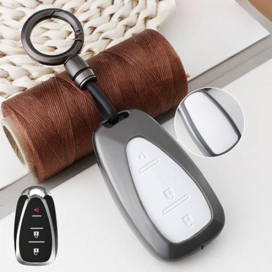 Zinc Alloy Leather Car Key Case Cover For Chevrolet Camaro Malibu Cruze Equinox
