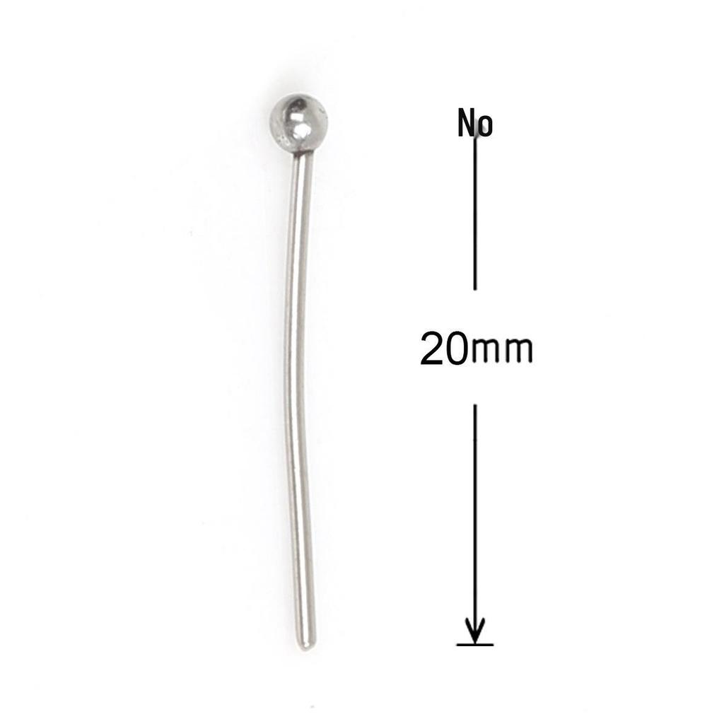200 rostfreie Edelstahl-T-Nadeln mit großen Köpfen, nicht verblassende Perlennadeln für DIY-Schmuck.