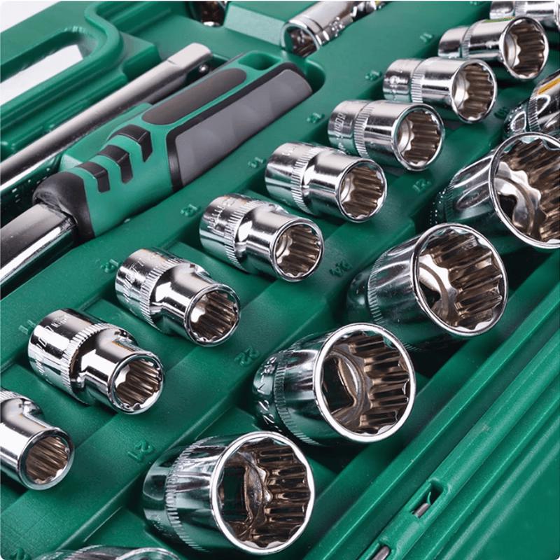 Jianyi 32-Piece 1/2-inch Drive 72-Tooth Quick Release Socket Set