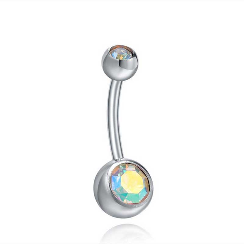 Neue Mode Sexy Damen Chirurgischer Stahl Kristall Bauchnabel Bauchnabelringe Bar Körperschmuck Piercing Schmuck