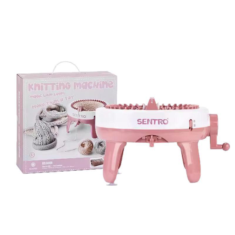 Children's Hand-Crank Knitting Machine Toy - 48 Needles for Sweaters, Hats, and Scarves