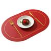 Insulation Pad Easy Clean Faux Leather Placemat Heat Resistant Table Protection Mat for Home Kitchen