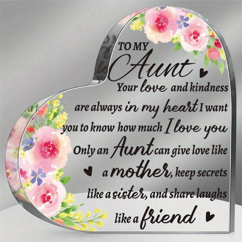

Aunt Heart Keepsake - Versatile Birthday & Holiday Paperweight Gift чистый