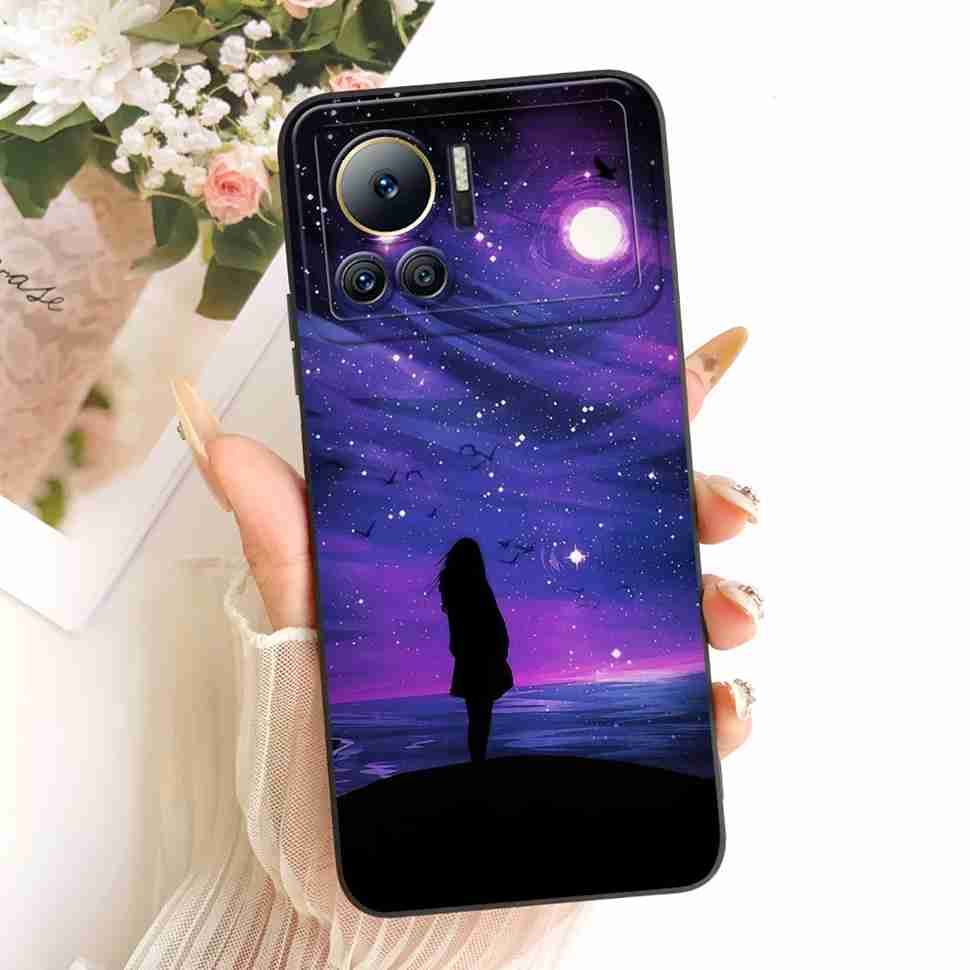 For Infinix Note 12 VIP Case Cute Cat Cartoon Flower Silicone Cover For Infinix Note12 VIP 12 Vip X672 6.7" Phone Cases Coque