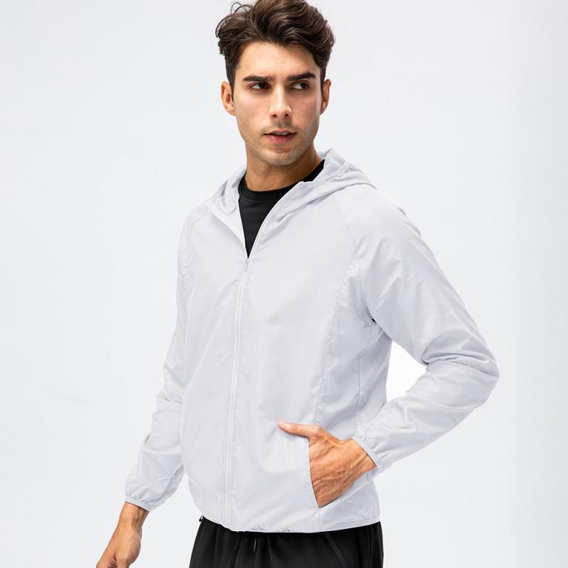 Lightweight Breathable Quick-Dry Windproof Waterproof Hooded Outdoor Sport Jacket Cycling Running Fitness Unisex