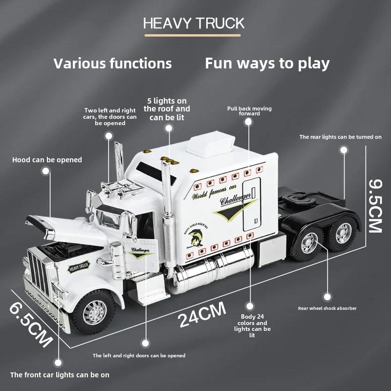 1:24 Legierte Traktor-LKW-Modellspielzeug mit Ton und Licht Diecast Metallauto für Kinder Fahrzeug
