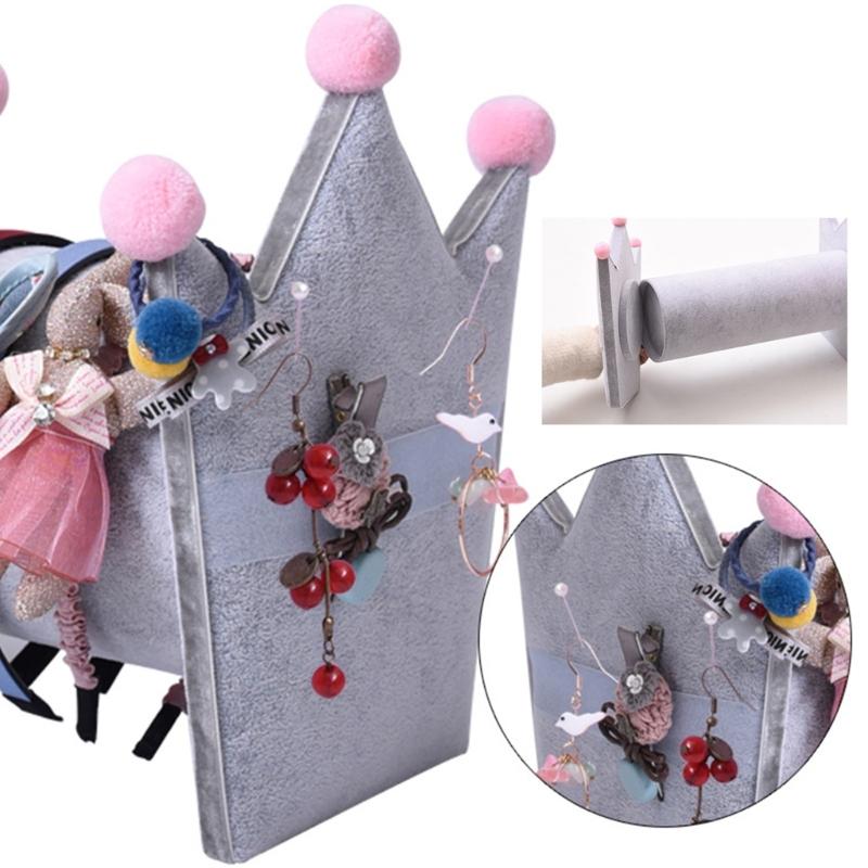 Elegant Hair Jewelry Holder Hairbands Holder Hair Clip Holder Earring Storage Stand Soft Plush Texture for Hairband