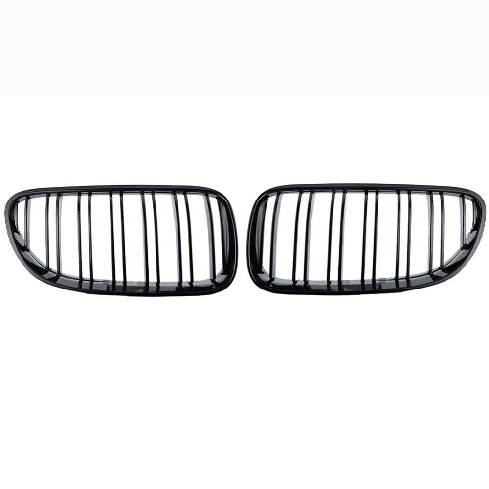 Front Grille Kidney Grill For BMW E92 E93 320I 328i 335i 2 Doors  2010 2011 2012 Car Styling Gloss Black  Dual Line