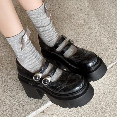 High Heels Women's Mary Jane Shoes Designer Chunky Elegant Loafers Shoes New Pumps Spring Fashion Lolita Mujer De