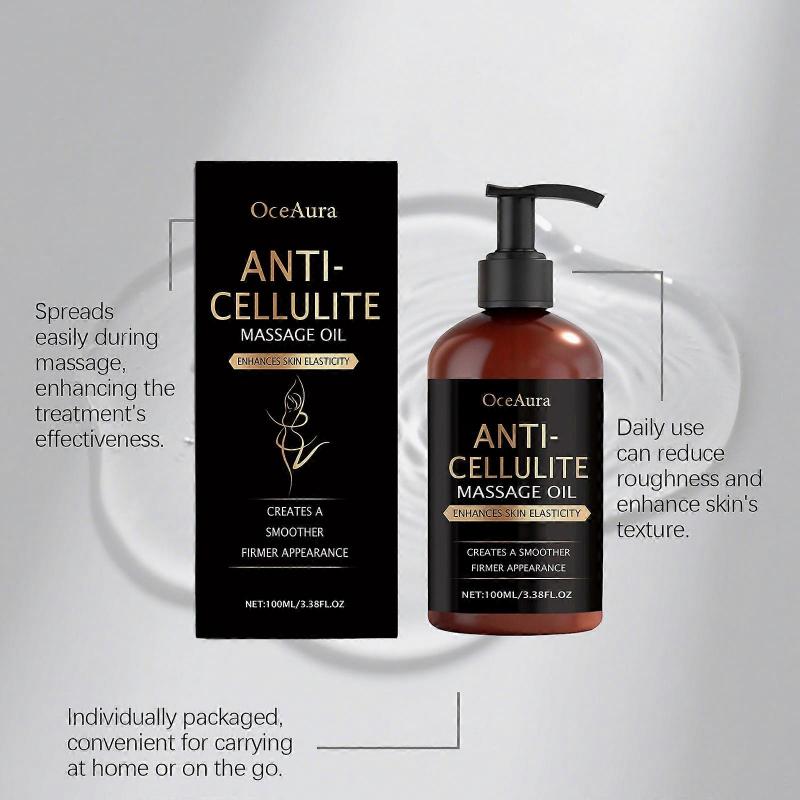 1-3x Anti Cellulite Massage Oil, Legs and Firming Body Oil, Moisturizes and Softens Skin, Skin Tightening Oil, Wrinkles Smoother, 100ML