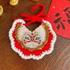 Crocheted Pet Bib Chinese New Year Cat Bib Red Fortune Pet Collar for Cats And Small Dogs Festive Dress-up Accessory