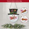 Christmas Countdown Calendar Metal Wall Hanging Snowman and Santa Design for Indoor Outdoor Holiday Decoration Long Nose Style