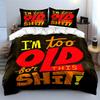 Bold text graphic design. Bedding sets Duvet cover sets Duvet covers Pillowcases(1 * Duvet Cover 2 * Pillowcases without duvet insert)