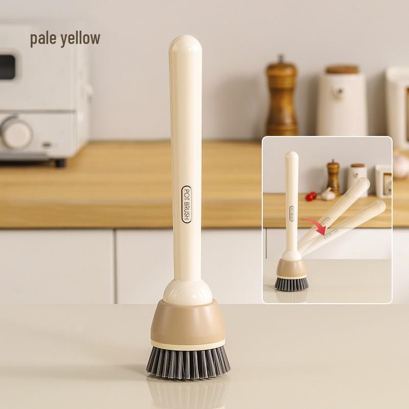 Long-Handle Rotatable Pot and Pan Cleaning Brush – Oil-Repellent, Multi-Functional, and Safe for Non-Stick Surfaces.