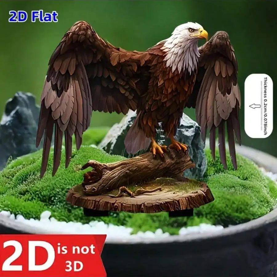 1pcs Falcon and Owl Garden Stakes - Realistic Outdoor Decoration, Suitable for Courtyard Decoration and Farm Decoration