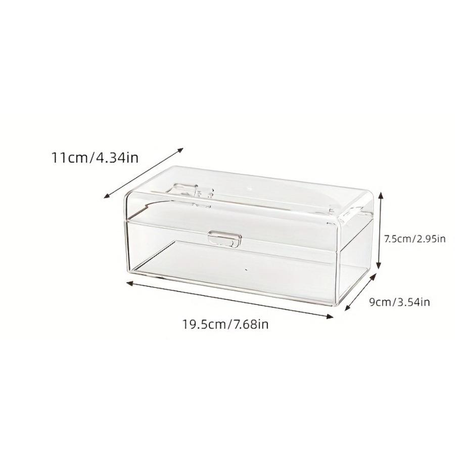 Acrylic Makeup Organizer | Dustproof, Portable, No Electricity Needed, Suitable for Lipsticks, Eyeshadows, Brushes, Visible Compartments