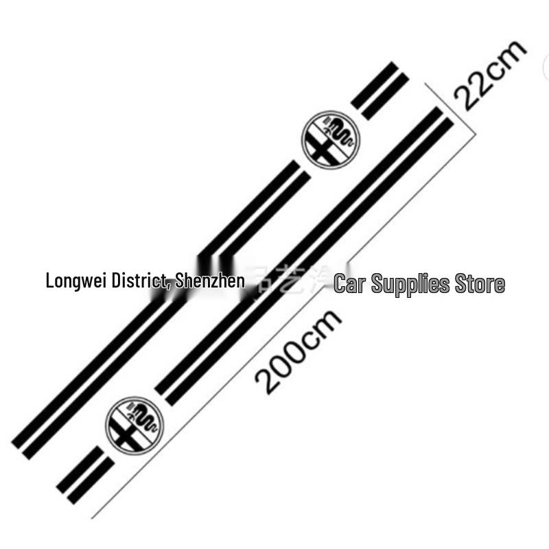 Naklejki X-322: Idealne do dolnych pasów bocznych i naklejek Alfa Romeo