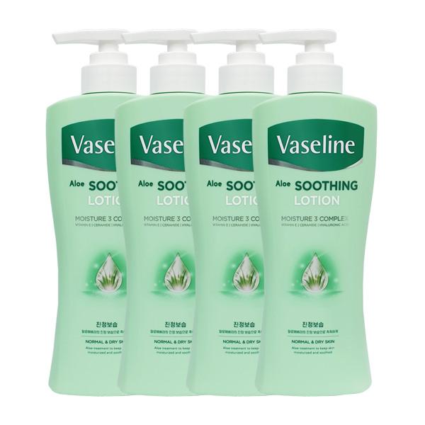 Vaseline Aloe Soothing Lotion 450ml x4
