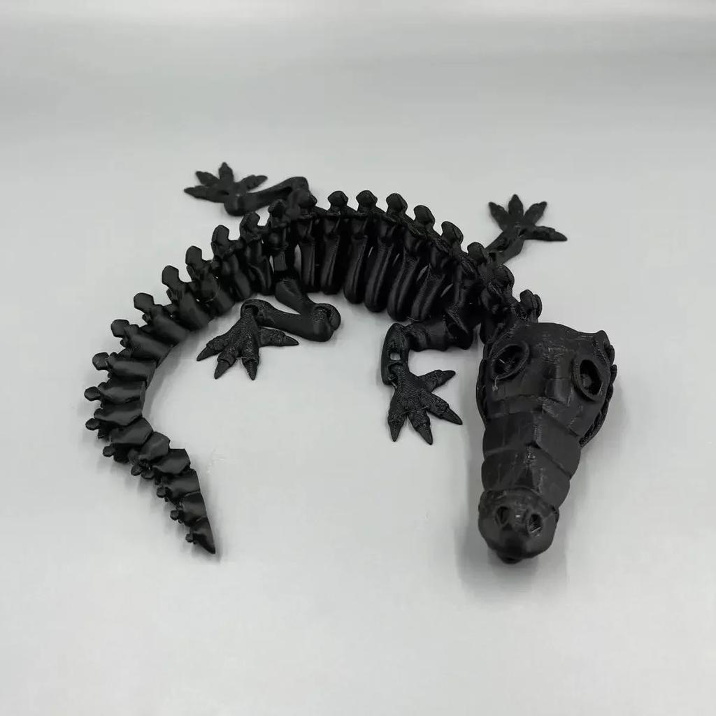 3D Printed Gem Articulated Crocodiles Rotatable 3D Crocodiles Toy Posable Joints Fidget Surprise Toy For Autismadhd# Color: A2