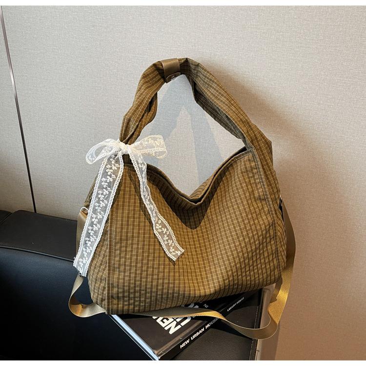 

Новая модная сумка, универсальная наплечная сумка большой вместимости, сумка-тоут для поездок на работу, сумка-мессенджер в стиле ленивого ветра. хаки