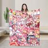 Umamusume Pretty Derby Haru Urara Warm Soft Blanket Airplane Travel Plush Throw Blanket Bedroom Flannel Bedspread Sofa Bed Cover
