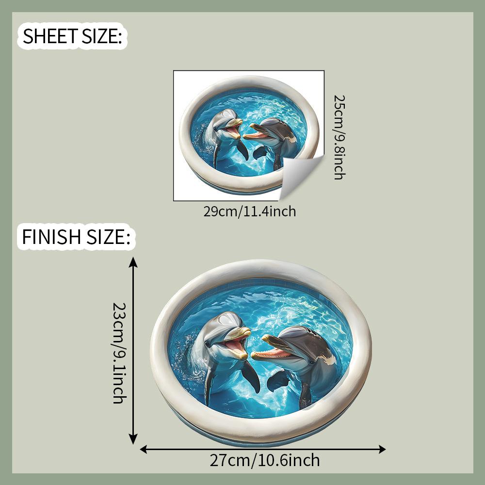 

Веселье в бассейне Игра Дельфин Ванная Туалет Туалетные наклейки Наклейки для украшения дома