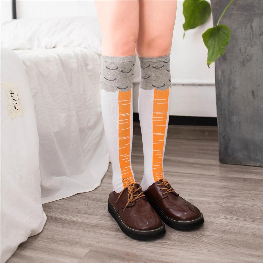 Cute Chicken Foot Over-The-Knee Socks for Women with Happy Funny Paws