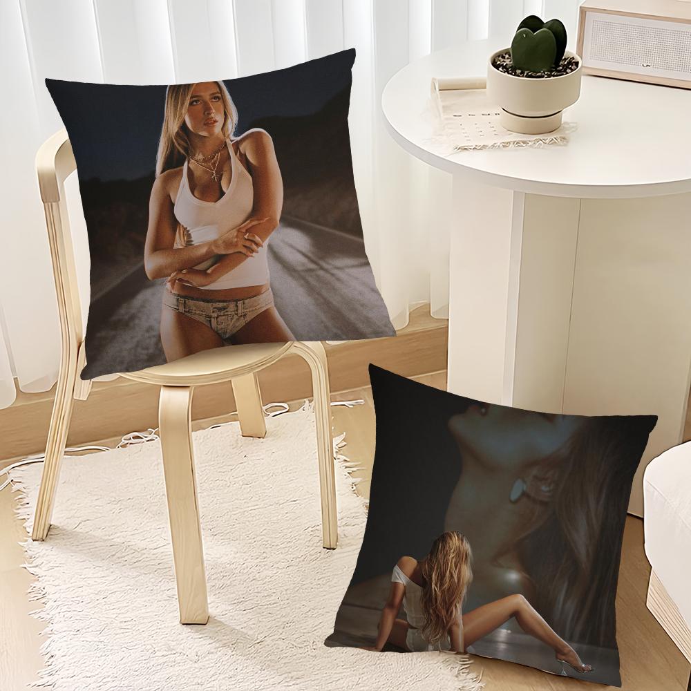 Singer Tate McRae cushion cover Cushion Room Bedroom Headboard Sofa Living Backrest Nap Time Pillow Case