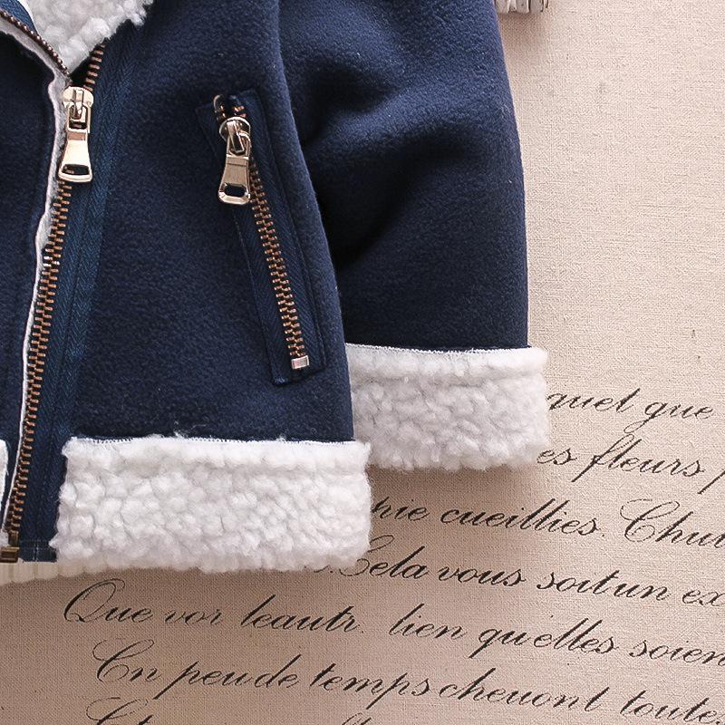 Cappotti in pile per ragazzi e ragazze Cappotti per bambini Abiti autunnali e invernali Cappotto per bambini con risvolto in peluche Vestiti caldi