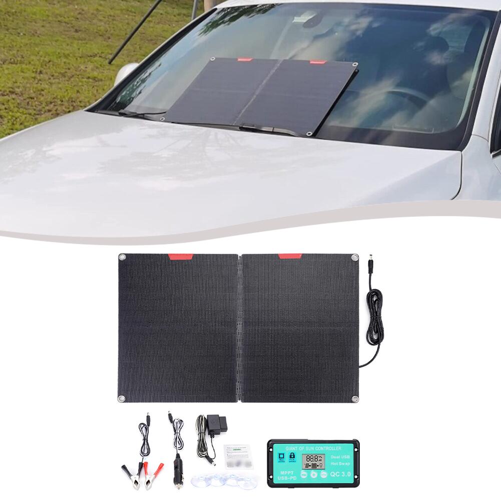 60W Foldable Solar Panel Kit with Smart Controller for Portable Power Charging On RVs and For Outdoor Equipment