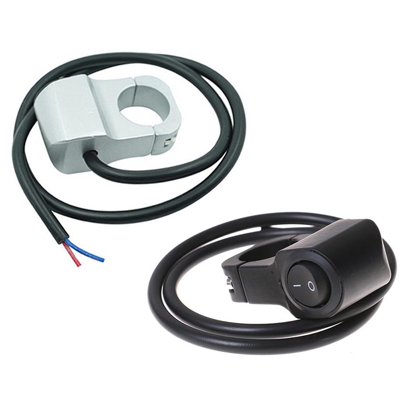 2-Wire 7/8In Aluminum Alloy Motorcycle Handlebar Headlight On/Off Switch