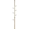 Tension Pole Clothes Rack Natural Wood (Height 190-260cm), Grain, WJ-725R(GNA)