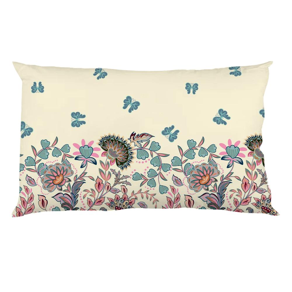 1PC Flower And Butterfly Pattern Throw Pillowcase,Rectangular Pillowcase for Sofa and Bed Couch,Home Decoration 30X50cmOne Sides