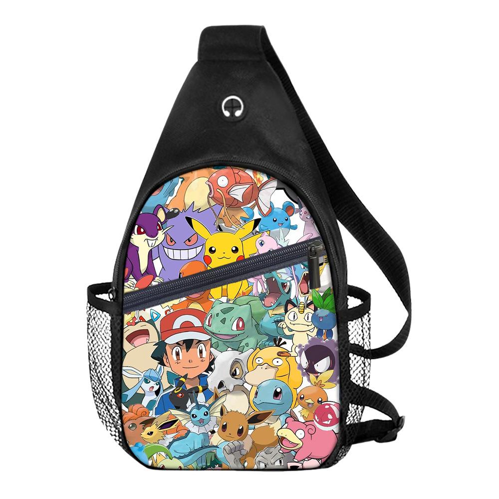 Breast Bag Men'S And Women'S Sports Travel Versatile Casual Shoulder Bag Multifunctional Messenger Bag Cartoon