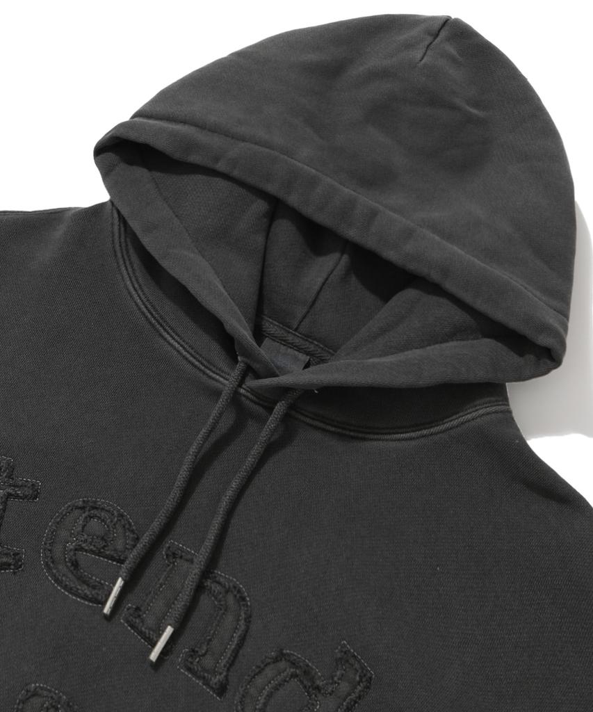 [M~4Xl] Pigment Arch Logo Hoodie_Charcoal