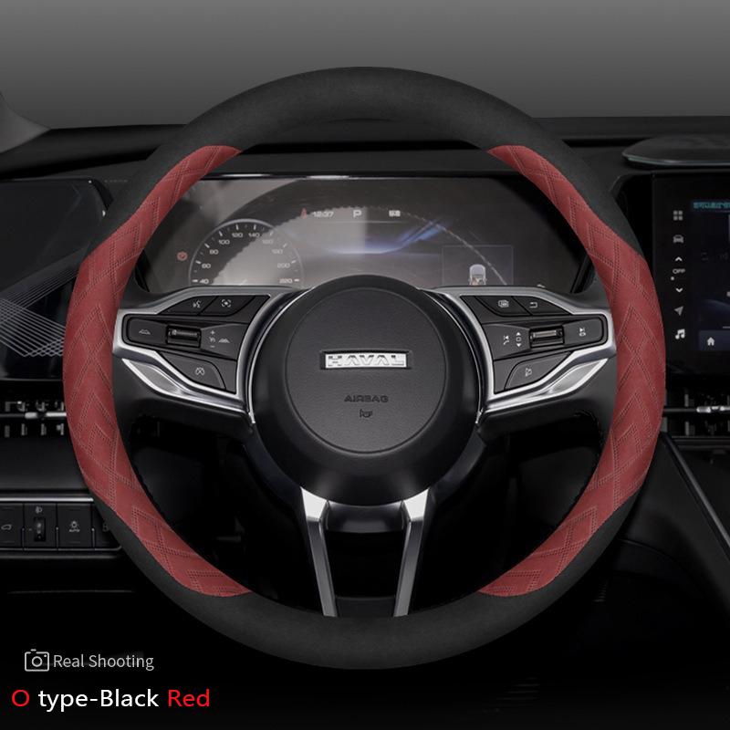 Suede Car Steering Wheel Cover For Haval Dargo H2 H4 H6 H9 F7 M6 Ultrathin Anti-slip Sweatproof Auto Accessories