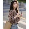 Women's Floral Ruffle Chiffon Blouse